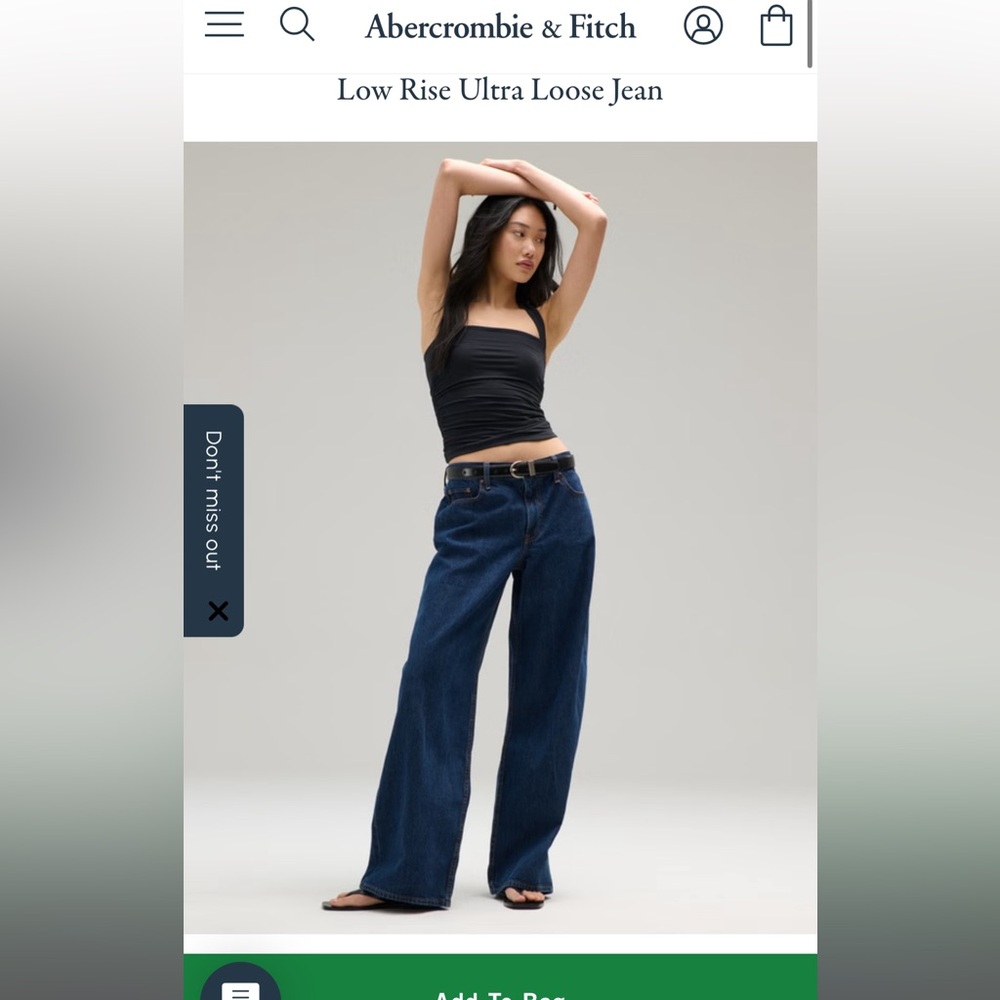 abercrombie low rise ultra loose